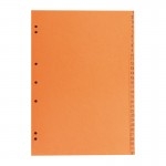 image deJEUX DE 31 INTERCALAIRES EN CARTE DOSSIER 240 G ORANGE